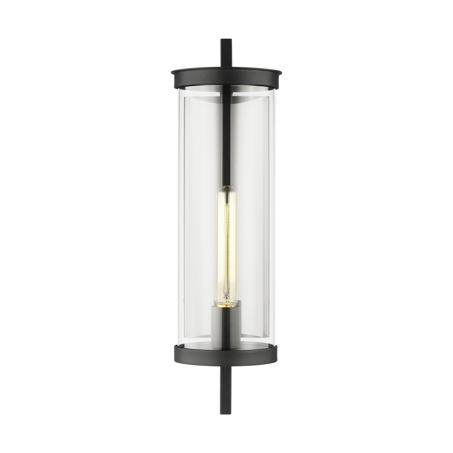 Visual Comfort Studio Eastham Outdoor Wall Light in Textured Black by Chapman & Myer