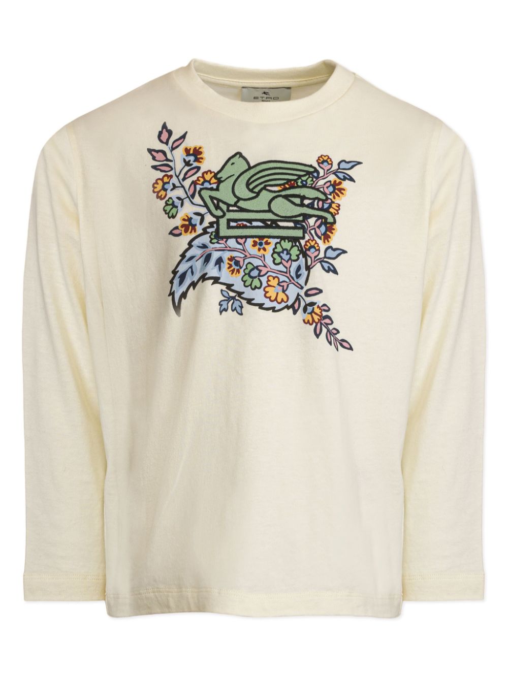 Pegaso-motif T-shirt - Neutrals