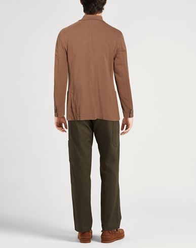 Man Blazer Light brown Size 44 Cotton, Elastane