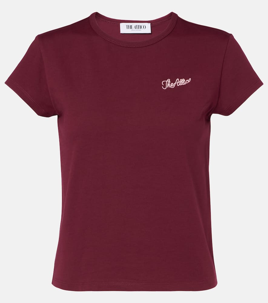 Logo cropped cotton jersey T-shirt