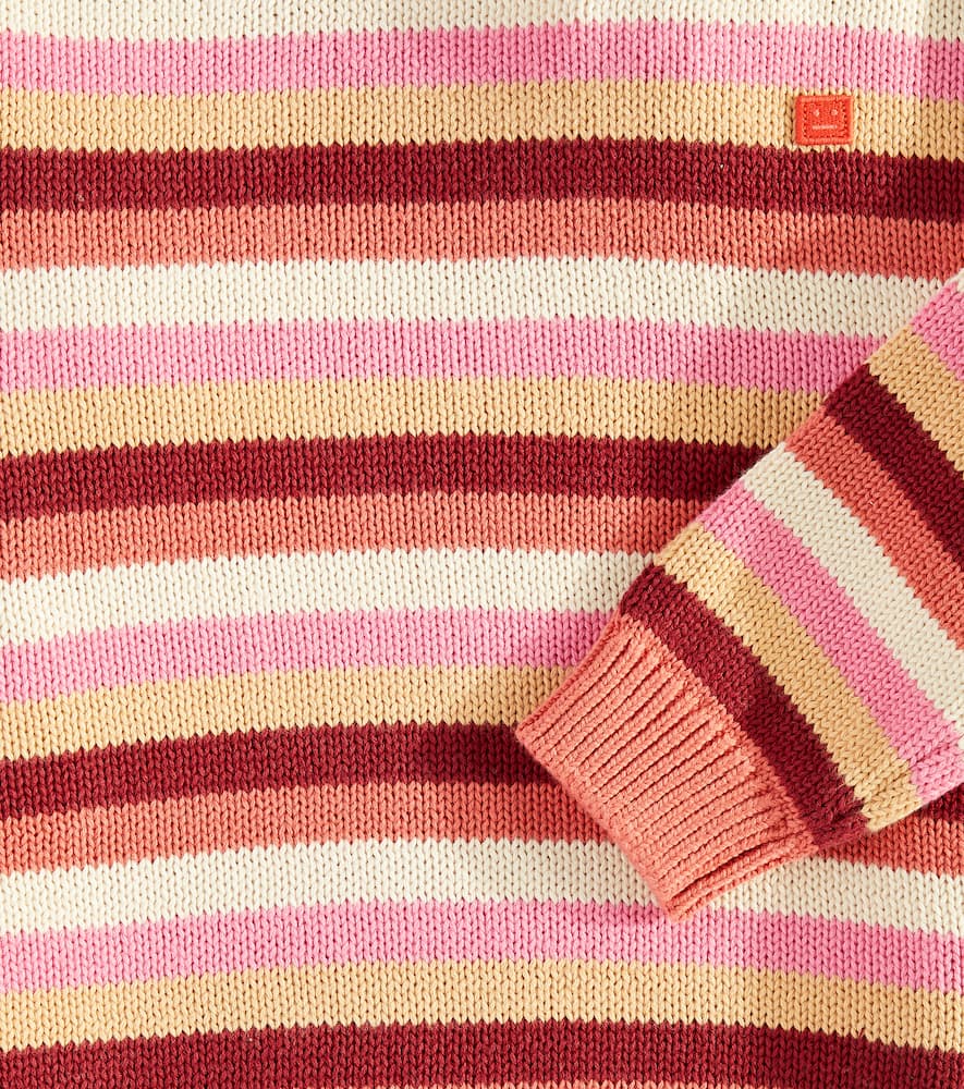 Acne Studios Kids Face striped cotton sweater
