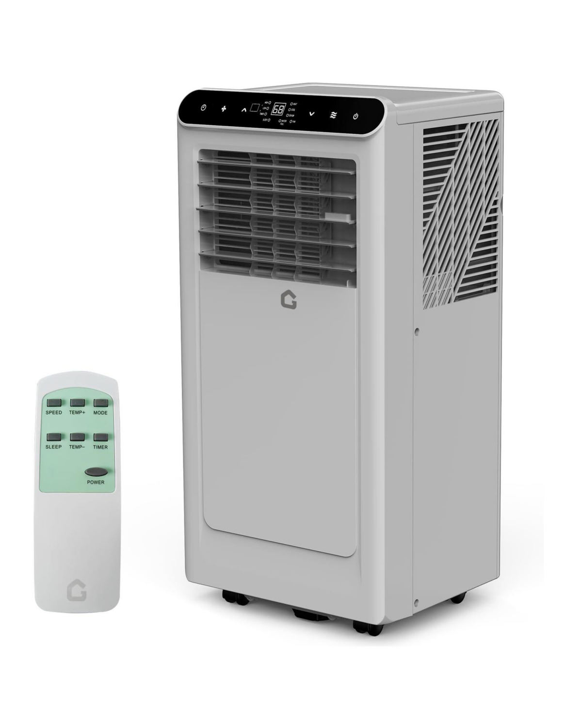 10,000 Btu Portable Ac, 3-in-1 Cooling, Dehumidifier & Fan for 450 Sq.Ft, Smart Sleep Mode - Grey