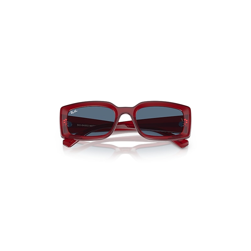 Ray-Ban Kiliane Bio-based Limited Sunglasses Transparent Red Frame Blue Lense