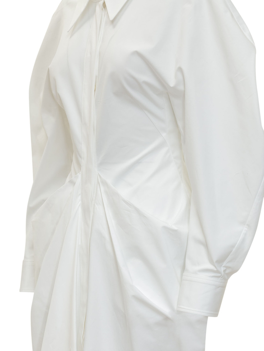 Long Cut-out Chemisier Dress
