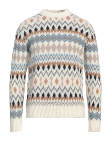 Man Sweater Ivory Size 42 Wool, Polyamide