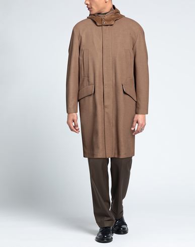 Man Coat Camel Size 34 Polyester, Viscose, Elastane