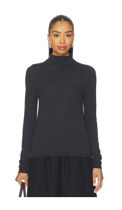 EAVES Cosette Knit Mockneck in Charcoal. XL also in XXS, XS, S