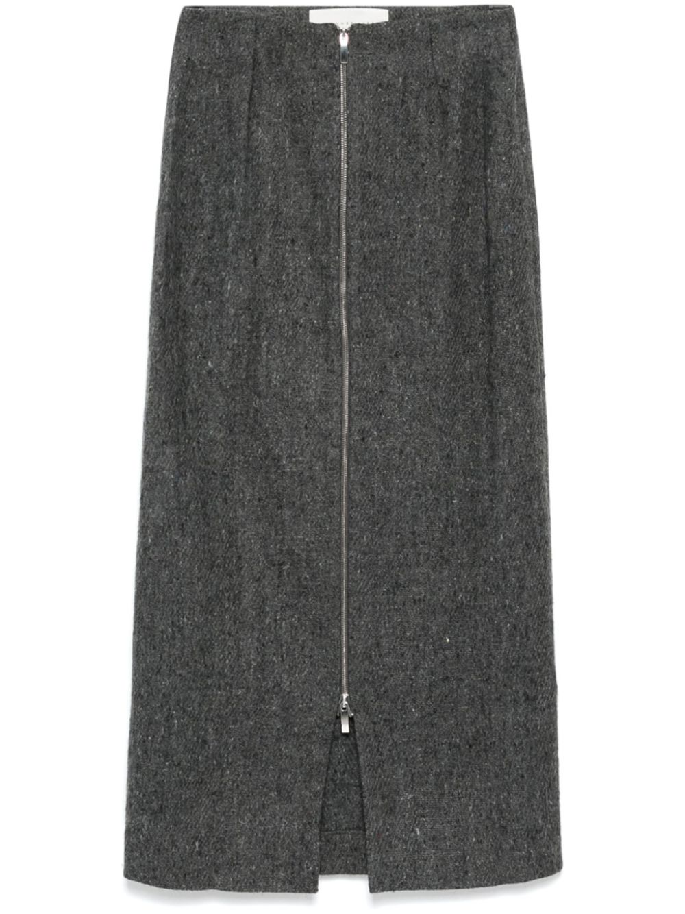 Reconstituted military blanket skirt - Grey