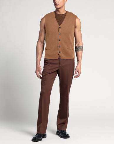 Man Cardigan Light brown Size 38 Merino Wool, Acrylic