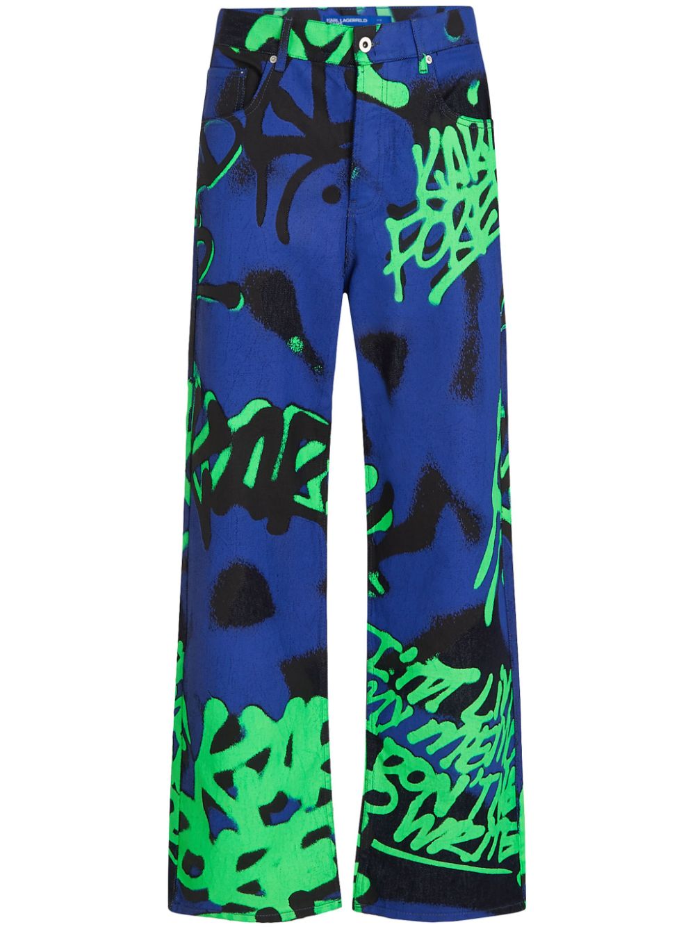 X Crapule2000 mid-rise wide-leg jeans - Blue