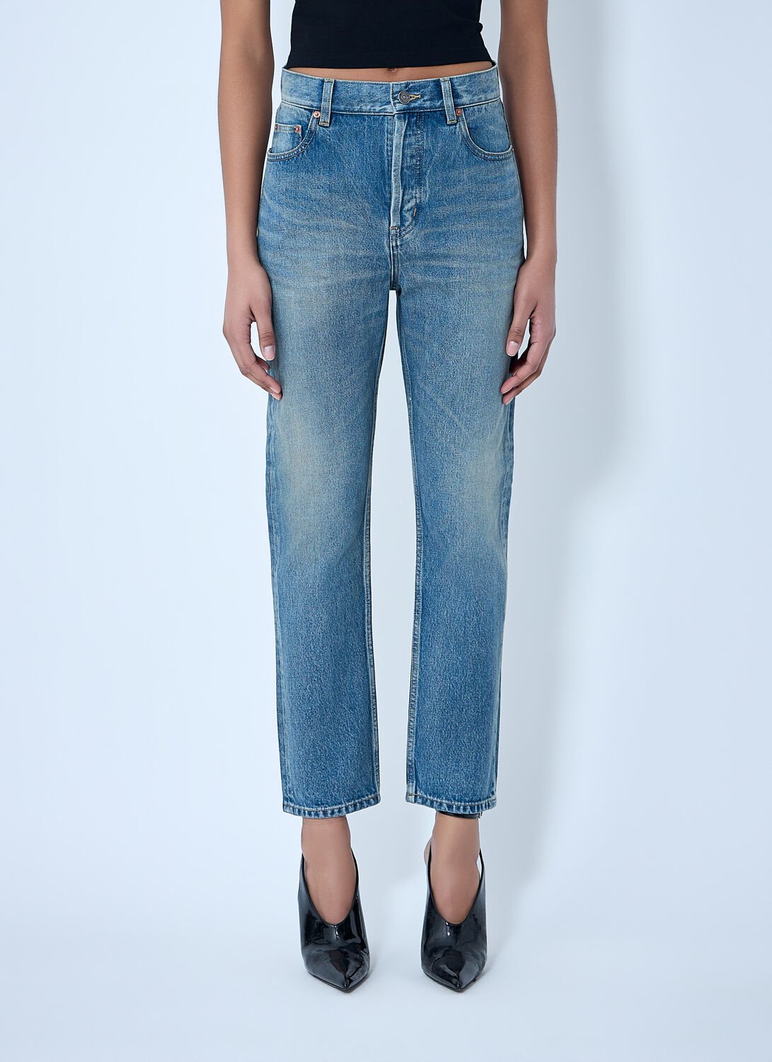 90s High-rise Cropped Slim Jeans