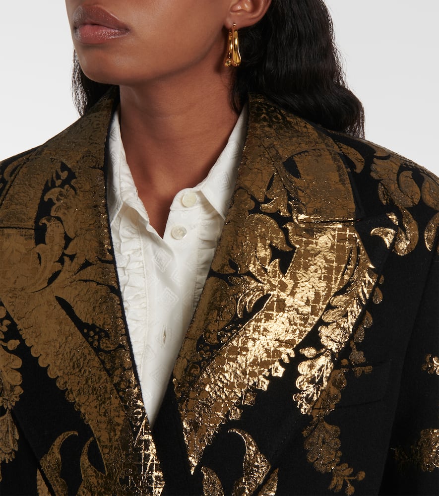 Paisley wool and cashmere blazer