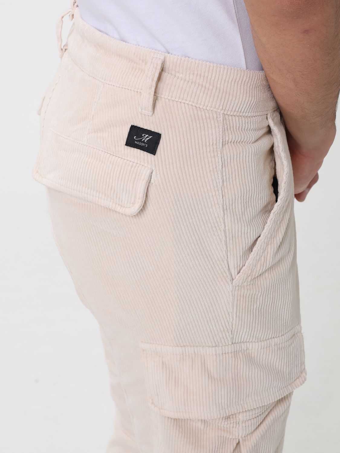 Pants Men color Yellow Cream