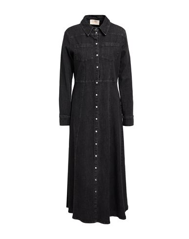Woman Maxi dress Black Size 2 Cotton, Elastane
