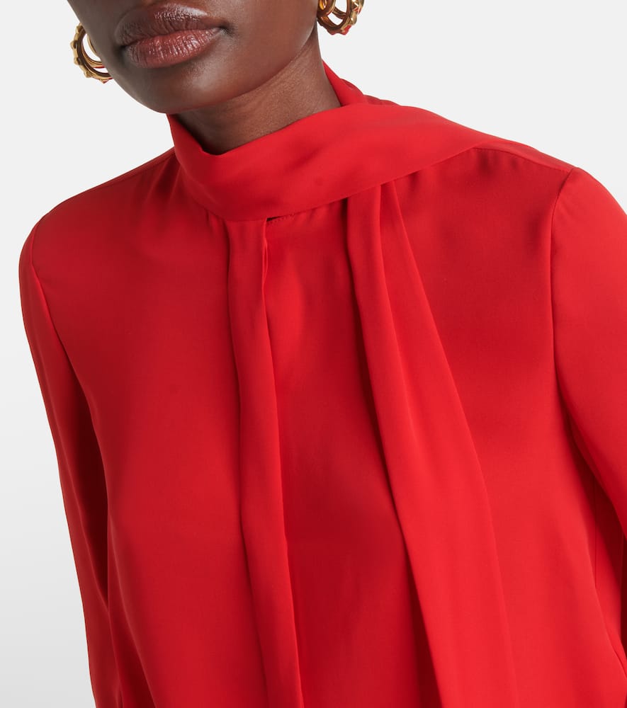Bow-detail silk blouse