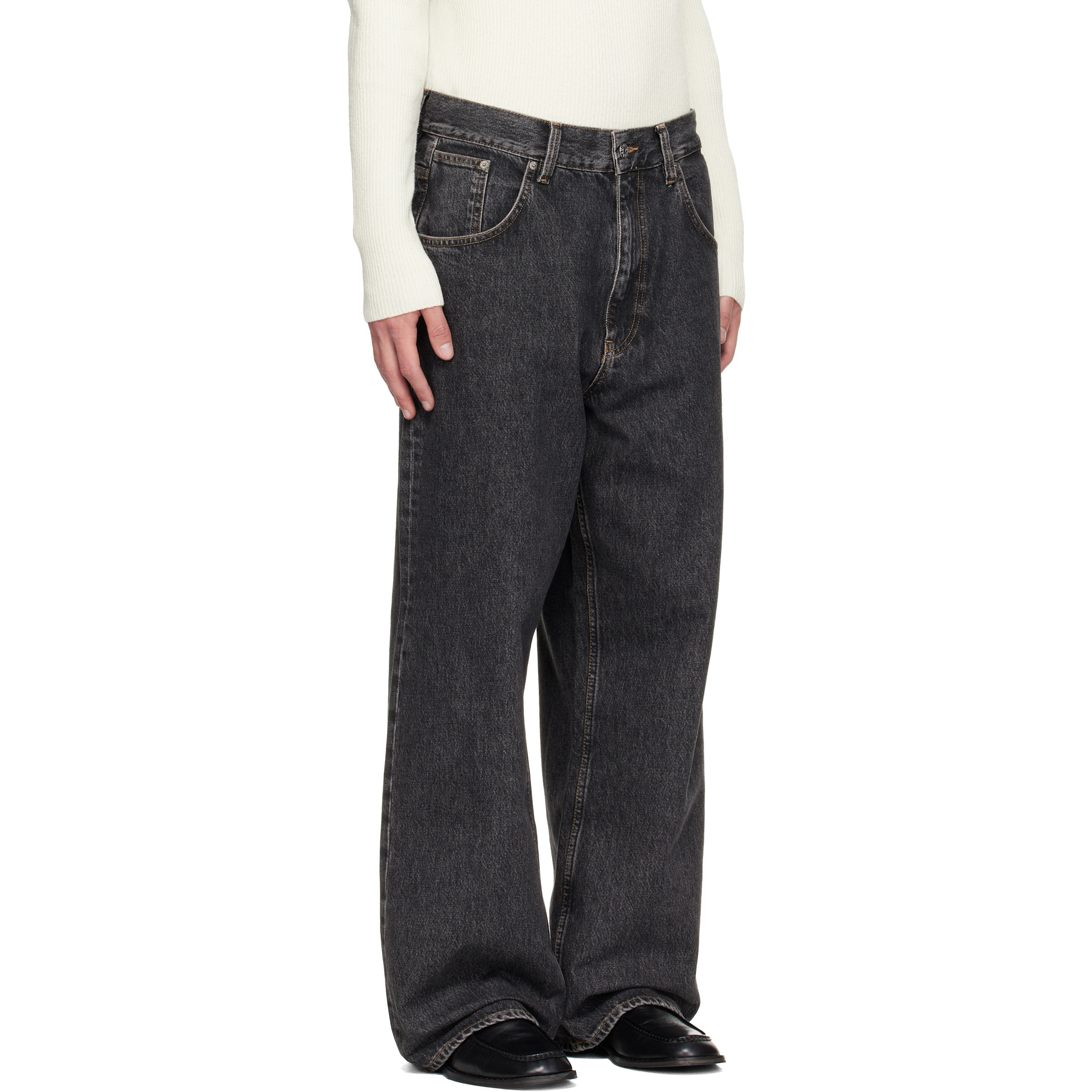 Black Super Wide Jeans