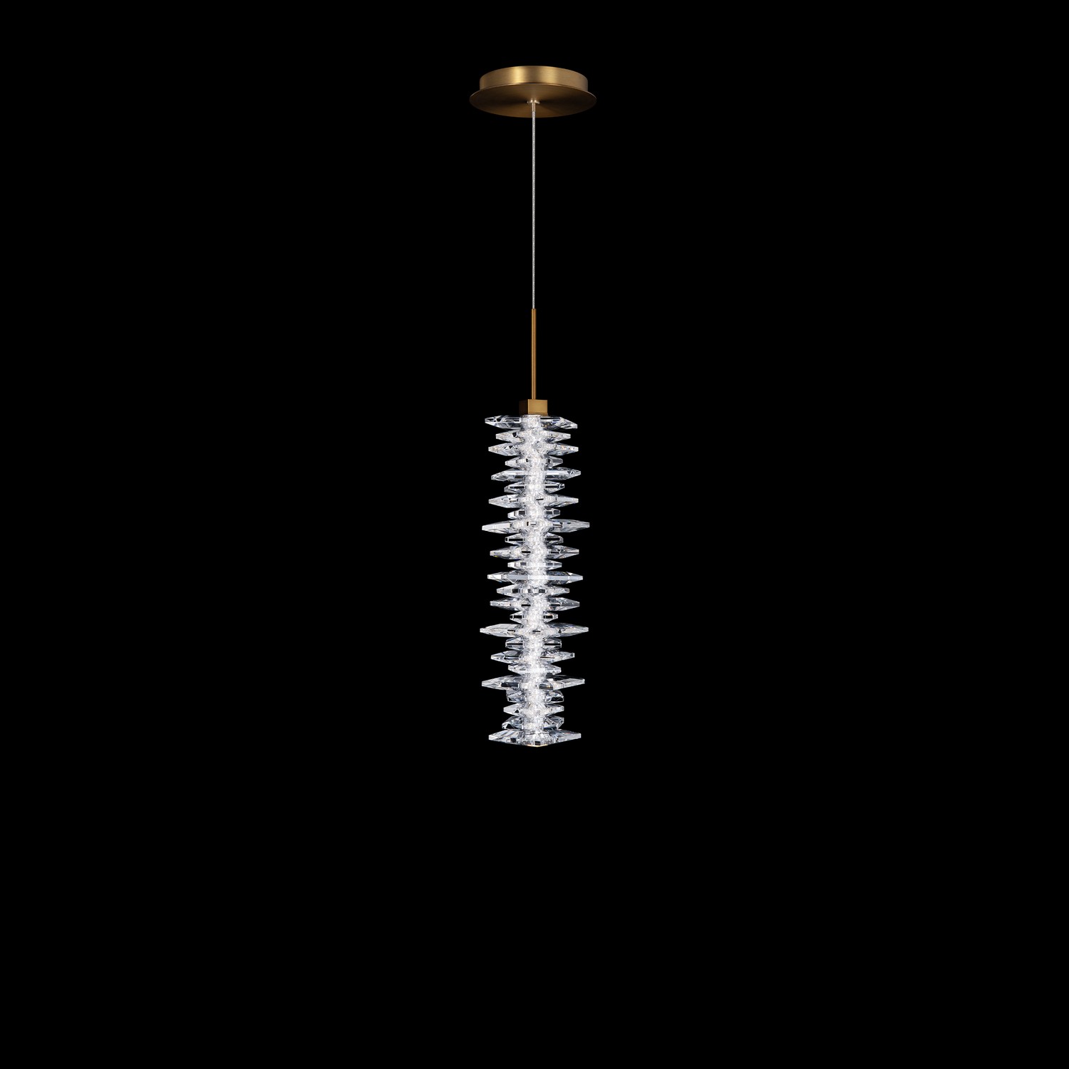 Aged Brass LED Pendant from the Bergy Collection