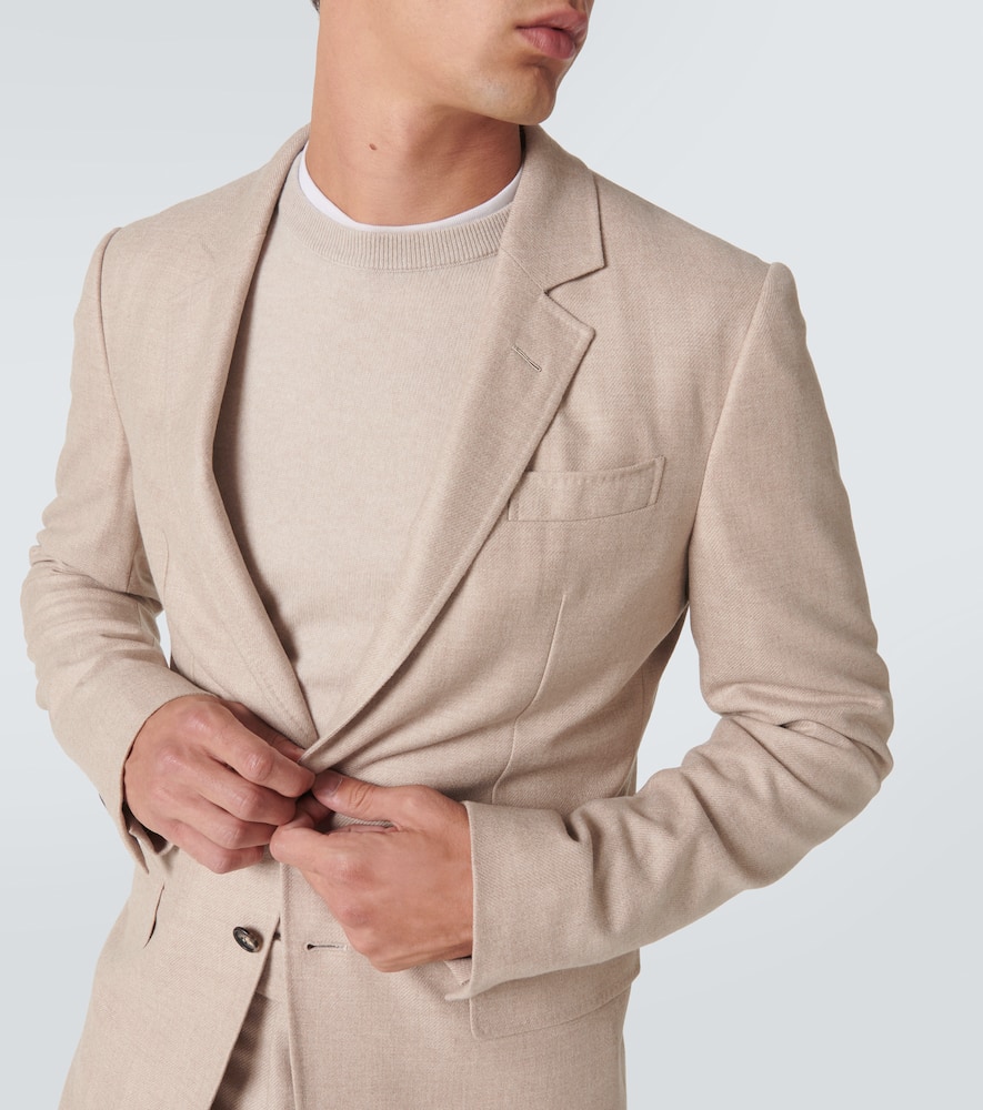 Irving wool and cashmere flannel suit jacket