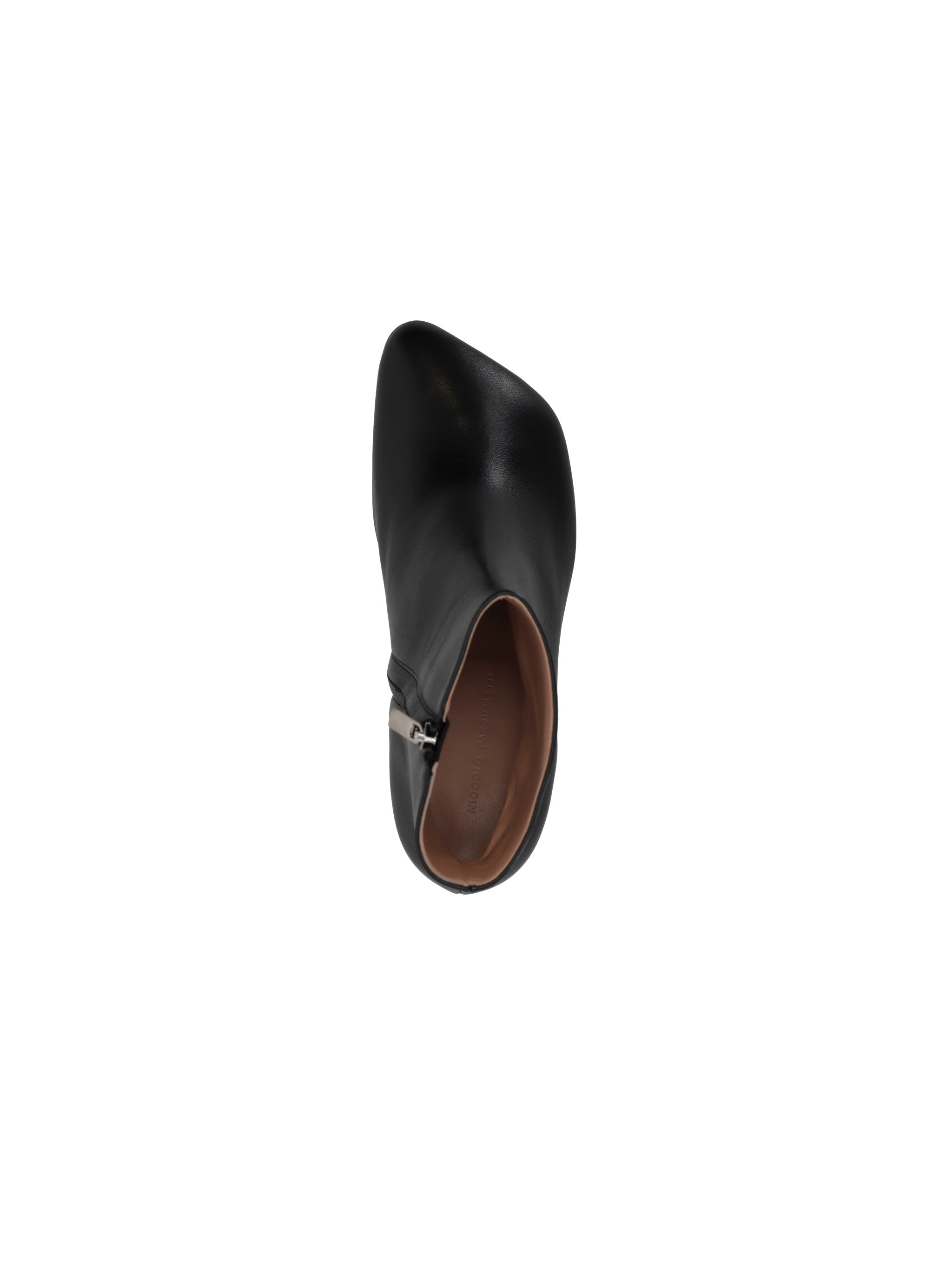 Niccolò Pasqualetti Obliqua Block Heel Booties Calfskin
