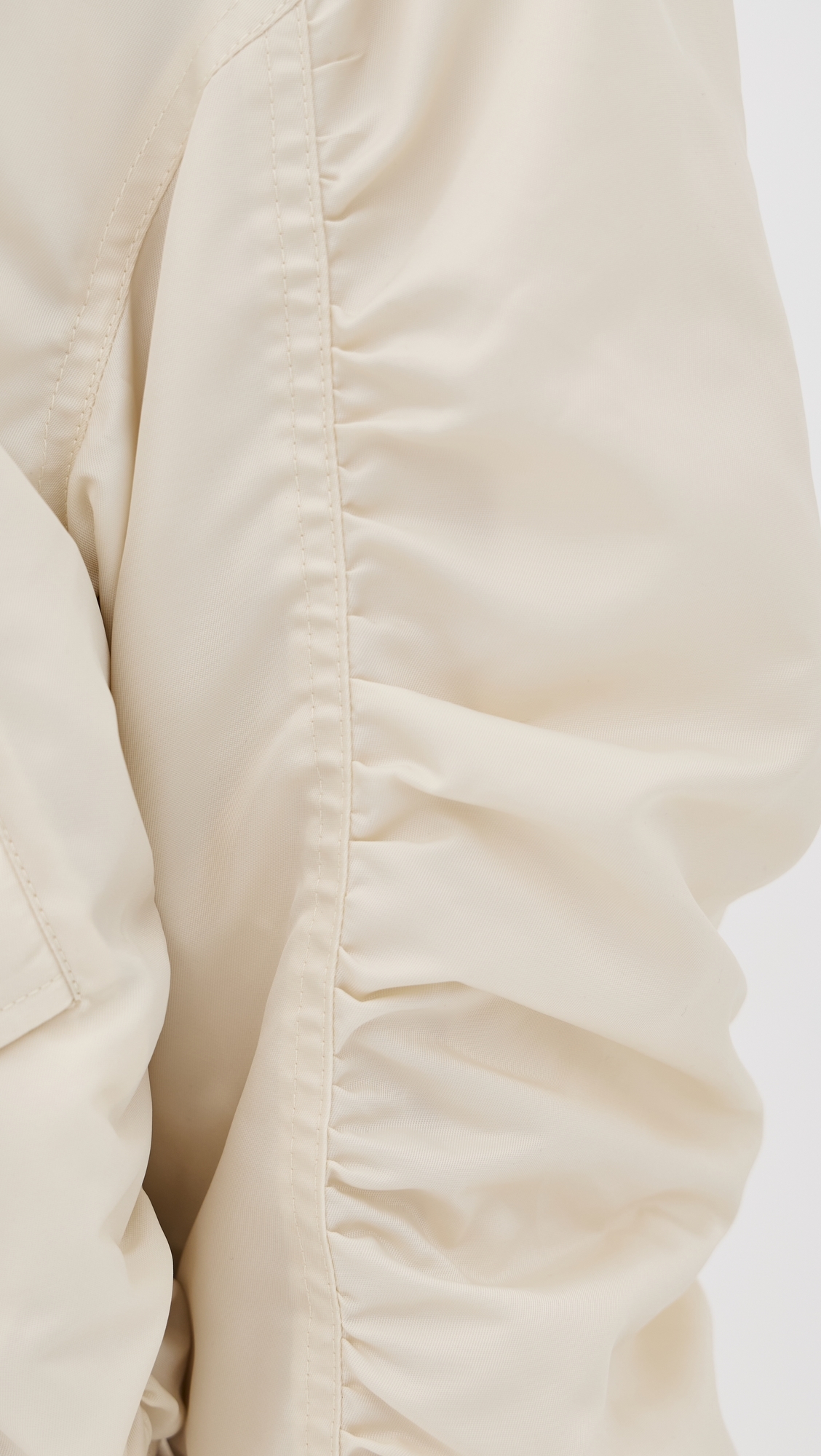 Zip Bomber Jacket Ivory