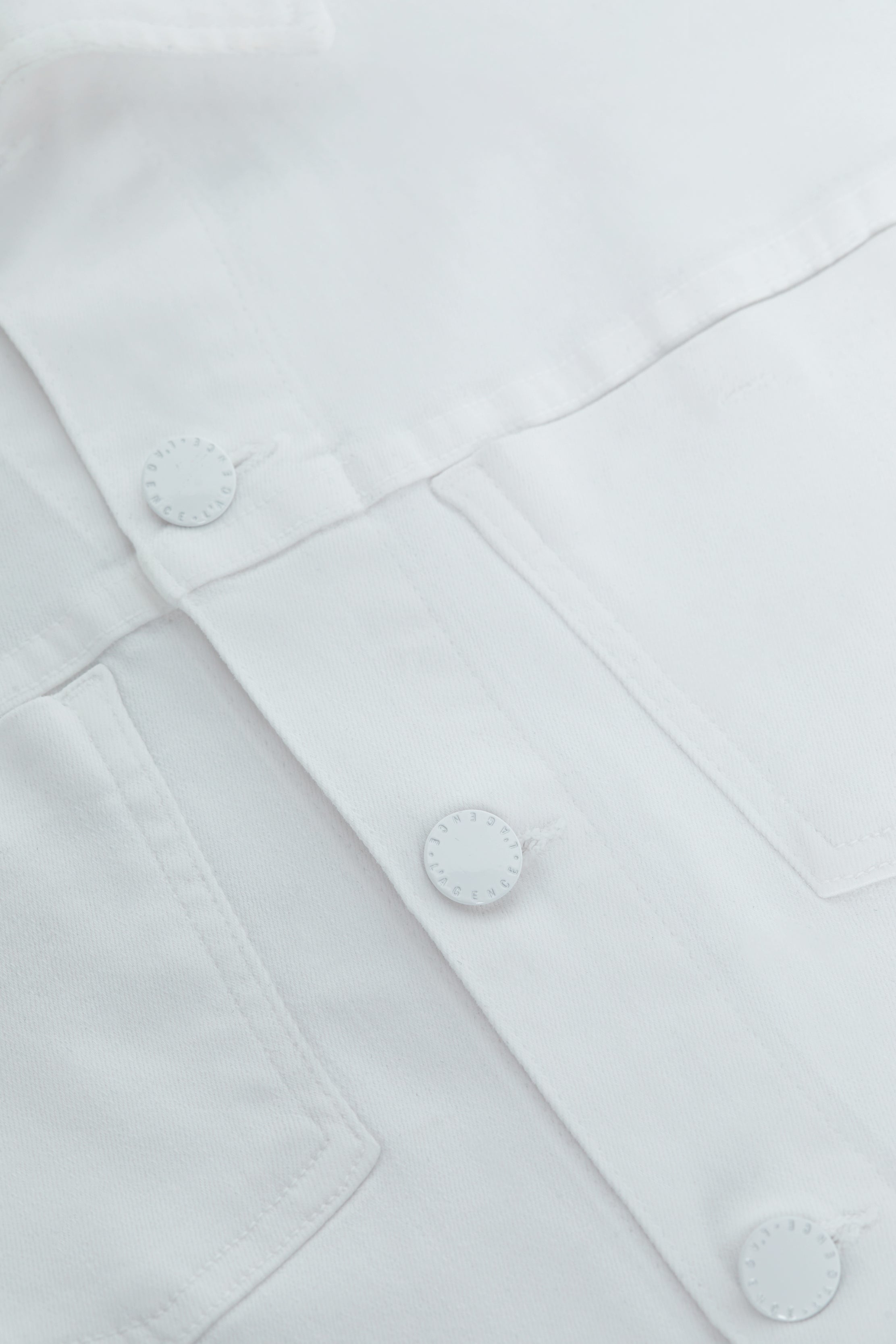 Janelle Coated Denim Jacket In Blanc Coated