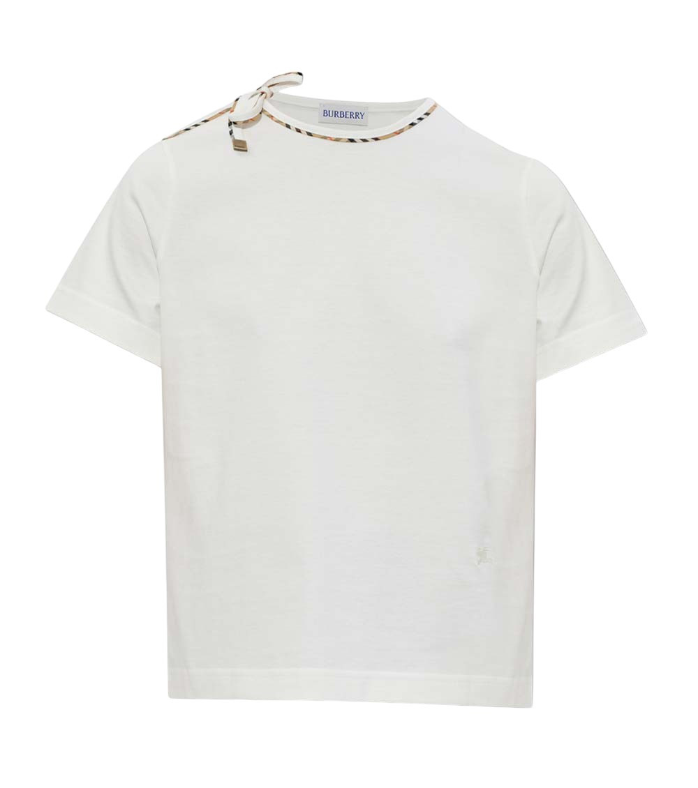 White Cotton T-Shirt Chalk - Women