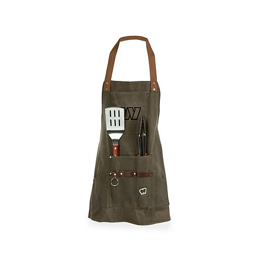 Officially Licensed NFL Washington Commanders BBQ Apron with Tools