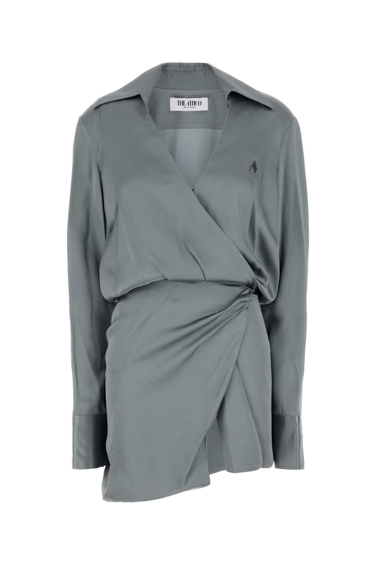 Wrap Viscose Dress — Gray