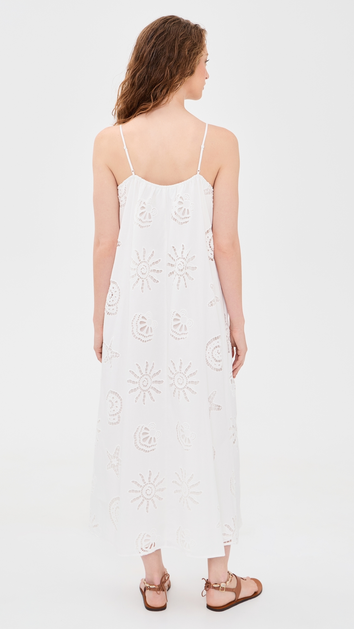O. p.t Genevieve Cotton Dress Seashell Eyelet