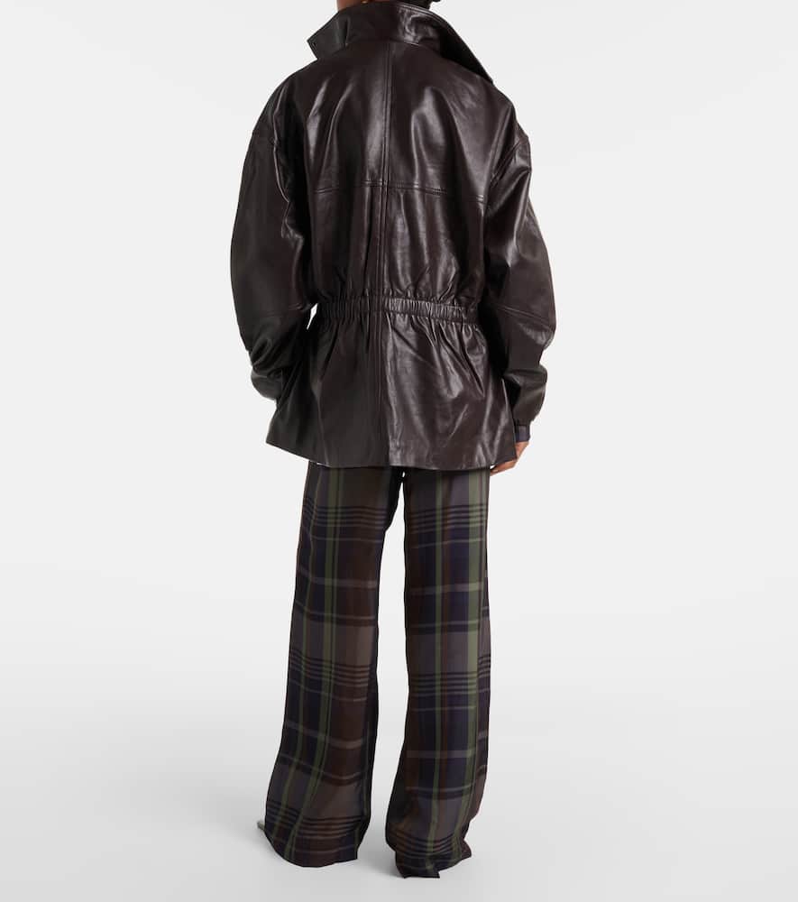 Baxter checked wide-leg pants