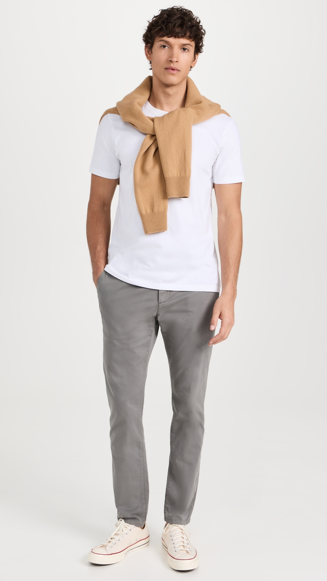 Danford Chino In Stretch Sateen Cool Slate