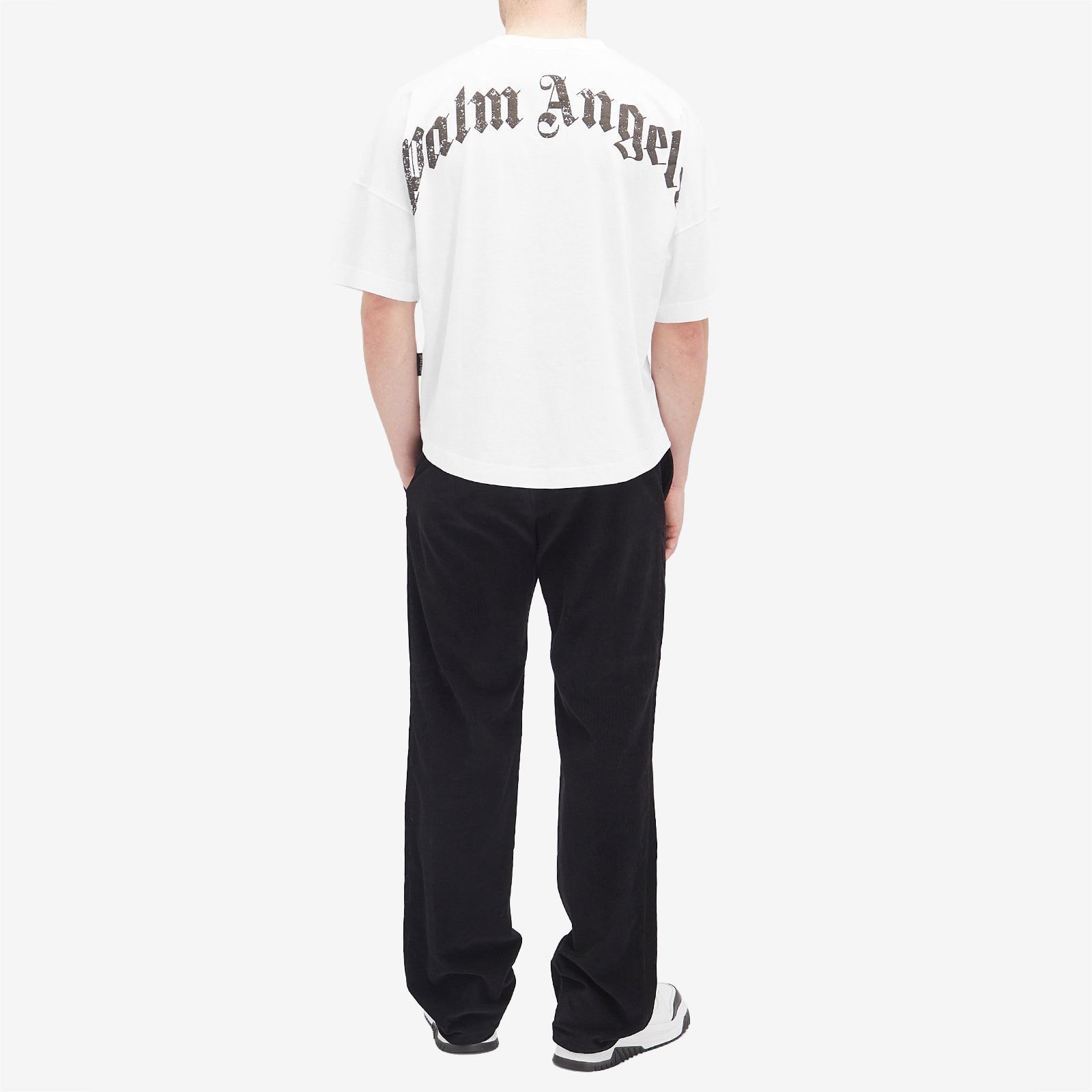 Men's Curved Logo T-Shirt in Black