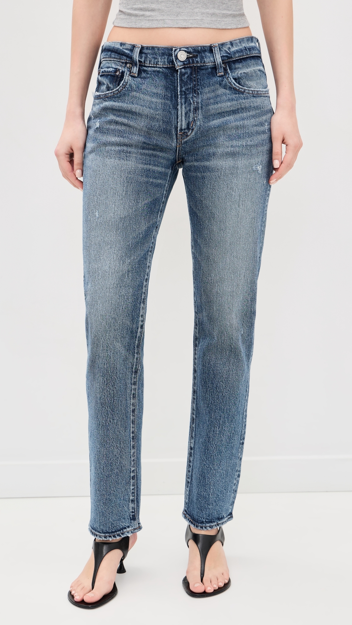 Slim Straight Jeans Blue