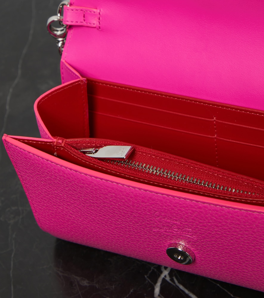 Christian Louboutin Paloma embellished leather wallet on chain
