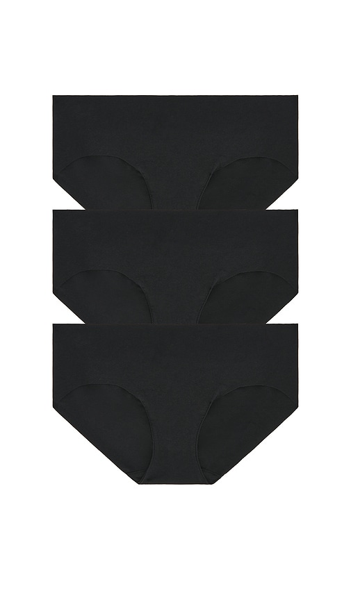 Commando 3 Pack Cotton Bikini in Black. -  XS/S also in L/XL, M/L