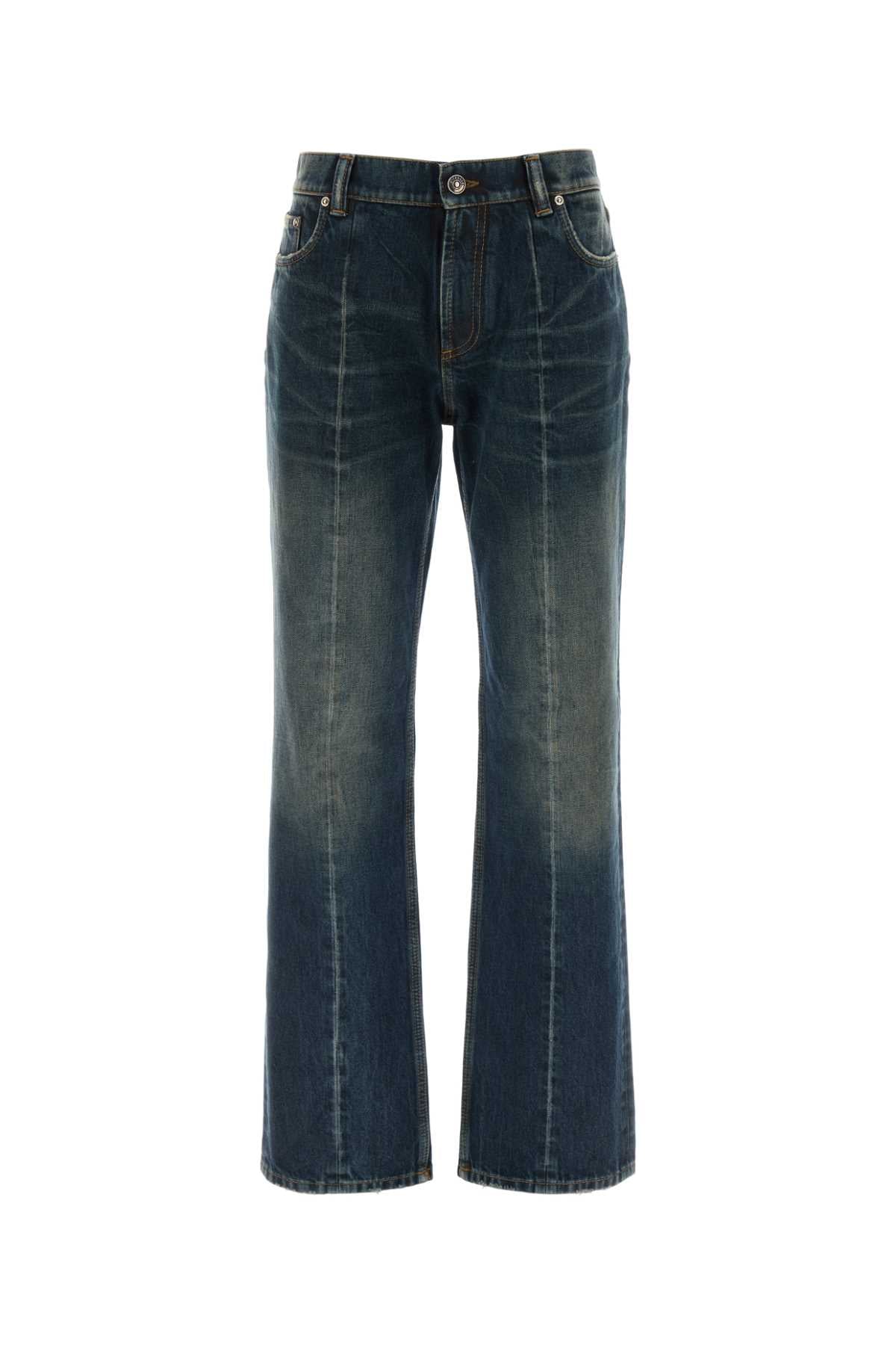 Cotton Denim Jeans — Blue