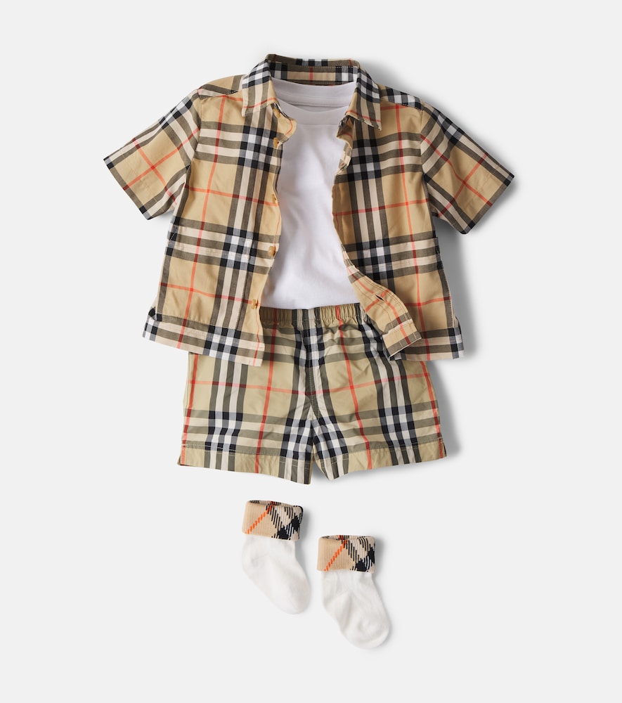 Baby Burberry Check cotton-blend socks
