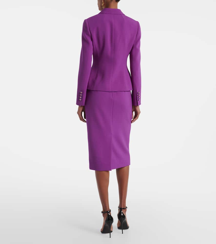 Virgin wool crêpe blazer