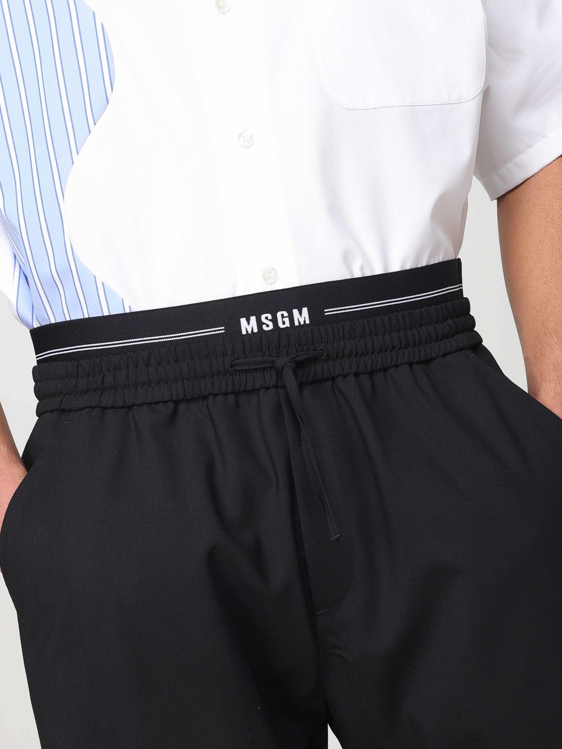 Pants Men color Black