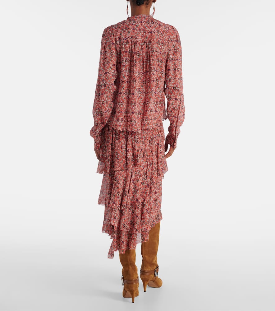 Neolin printed crêpe blouse