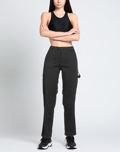 Woman Jeans Black Size 26 Cotton, Elastane