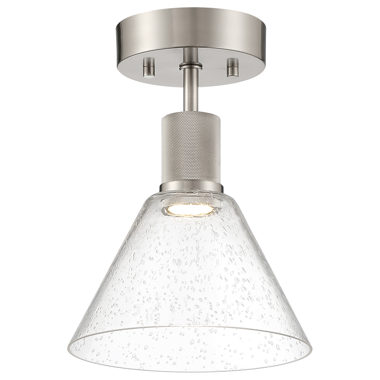 Brushed Steel LED Semi-Flush Mount from the Port Nine Martini Collection