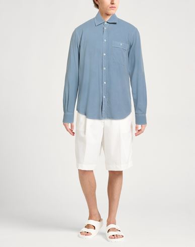 Man Shirt Light blue Size 40 Cotton