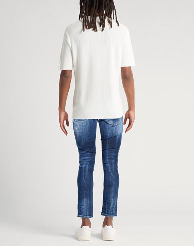 Man Jeans Blue Size 34 Cotton, Elastane