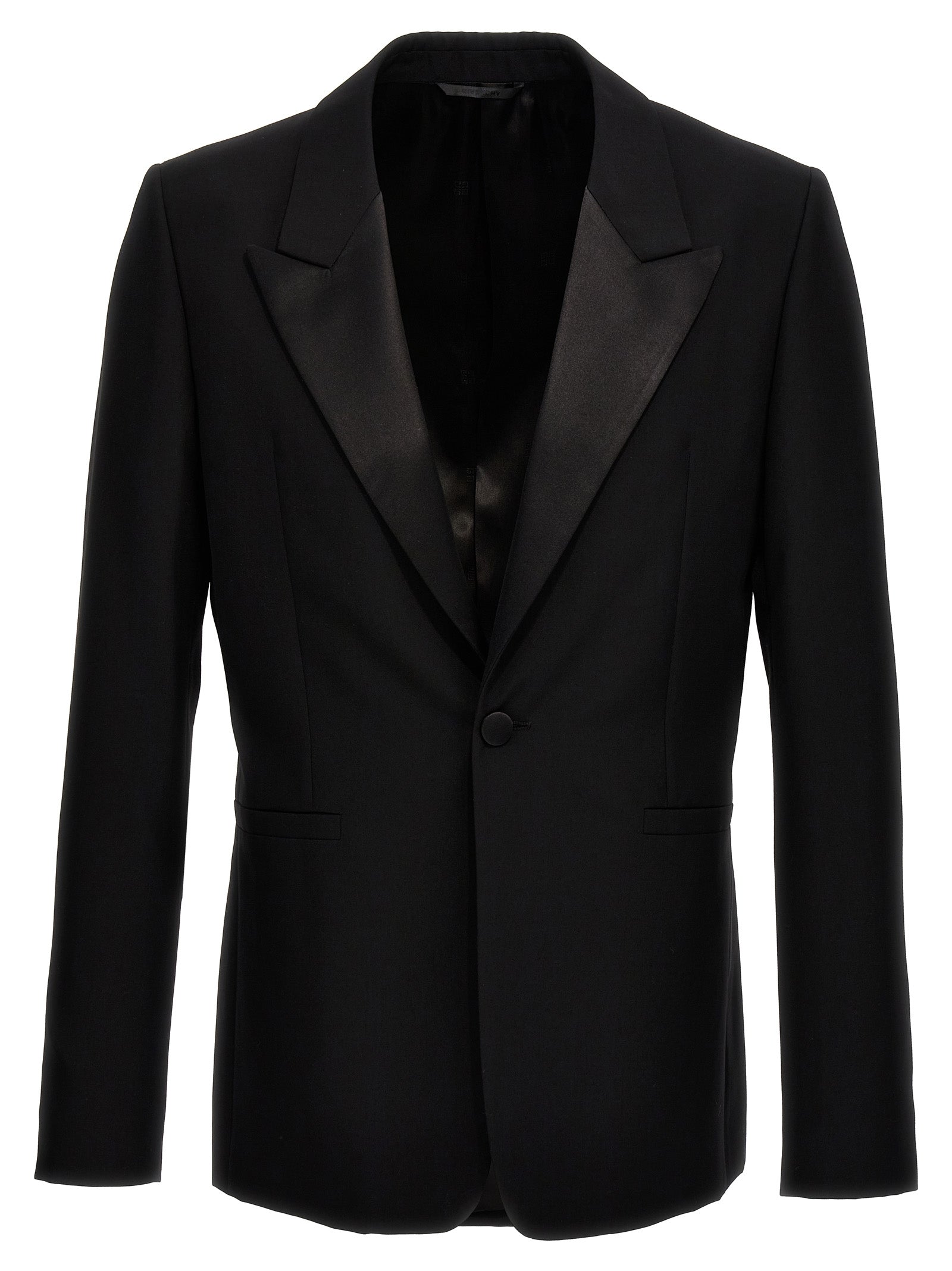 Peak Lapel Blazer — Black