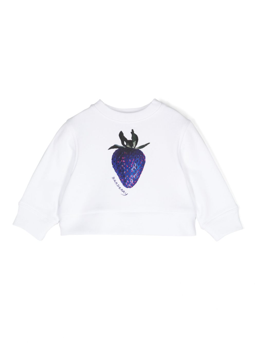 Strawberry-print cotton sweatshirt - White