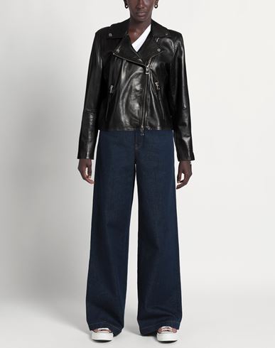 Woman Jacket Black Size 10 Leather