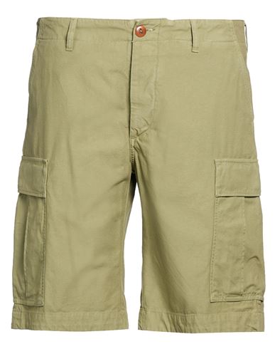 Man Shorts & Bermuda Shorts Military green Size 38 Cotton