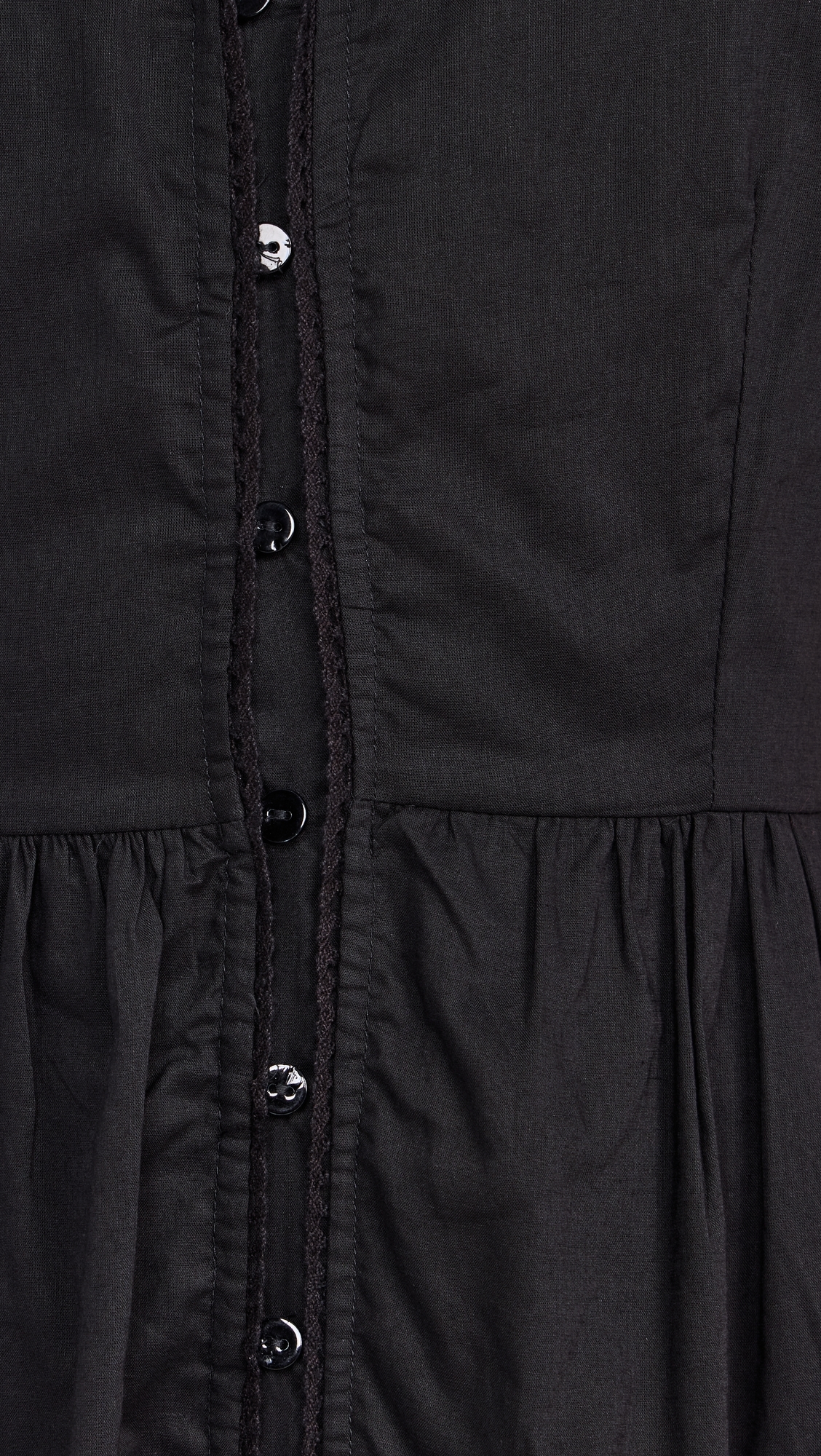 Button Maxi Dress Black