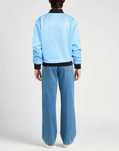 Man Sweatshirt Sky blue Size L Polyester